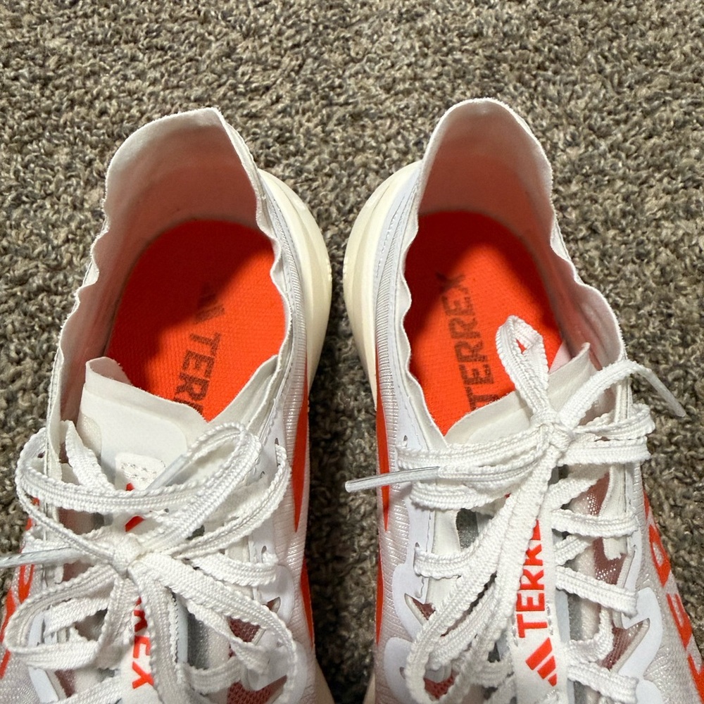 adidas Terrex Trail Running Shoes White with Orange Accents - Picture 6 of 8